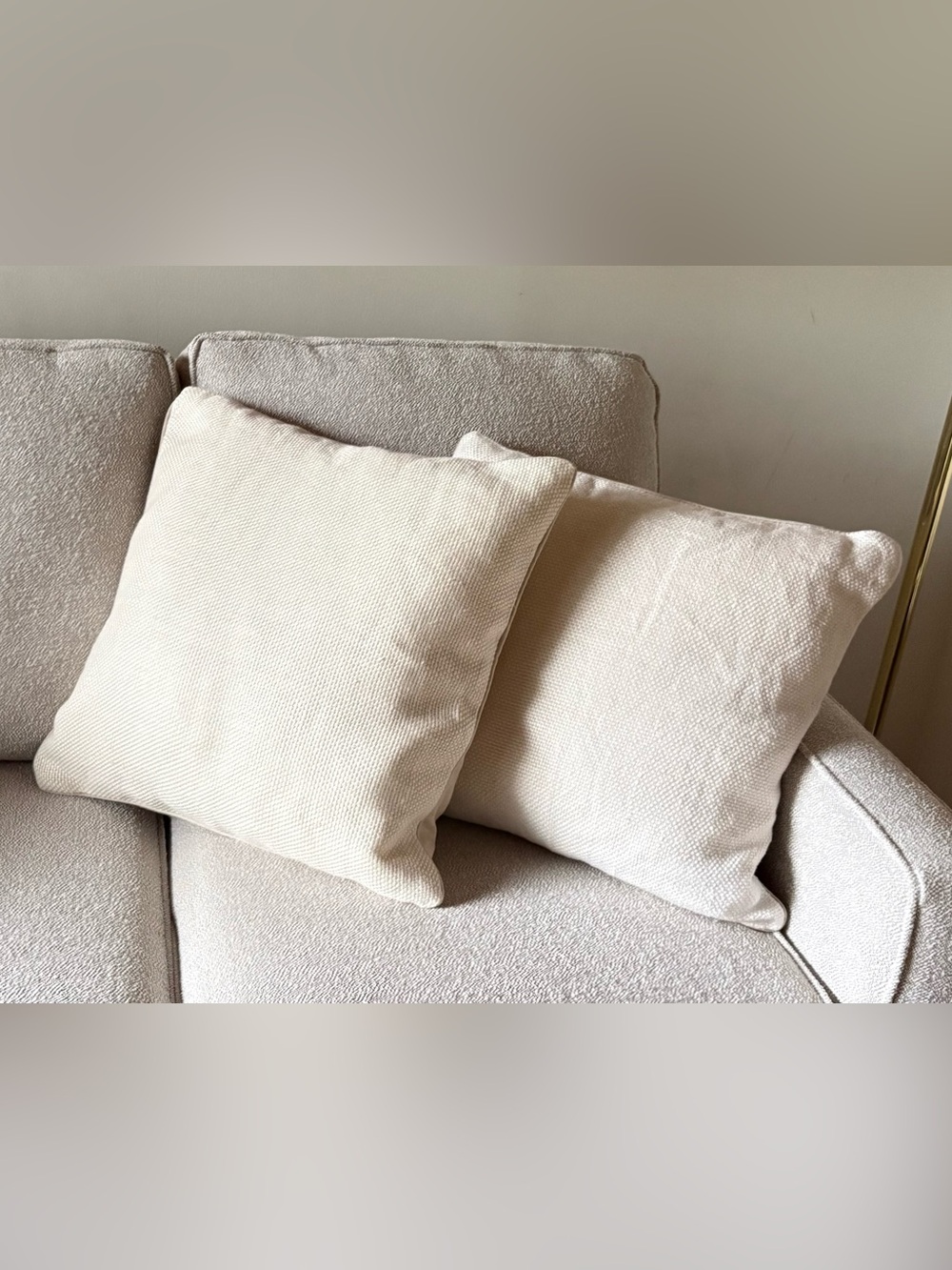 Pottery Barn Cream Linen Cotton Throw Pillows